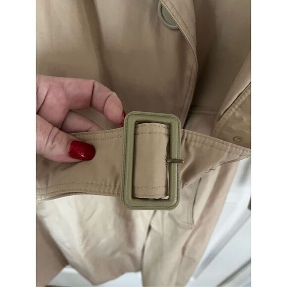 Norma Kamali Career Belted Trench in Urbane Khaki Sz M NWT - Picture 2 of 8